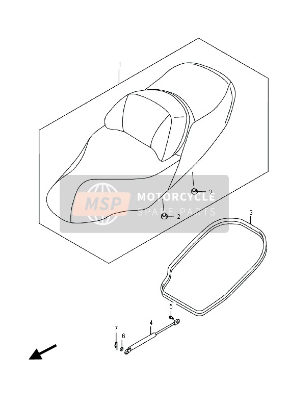 Suzuki AN650Z BURGMAN EXECUTIVE 2015 Seat (AN650Z) for a 2015 Suzuki AN650Z BURGMAN EXECUTIVE